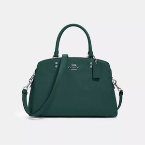 Coach Lillie Carryall Purse Gunmetal Forest